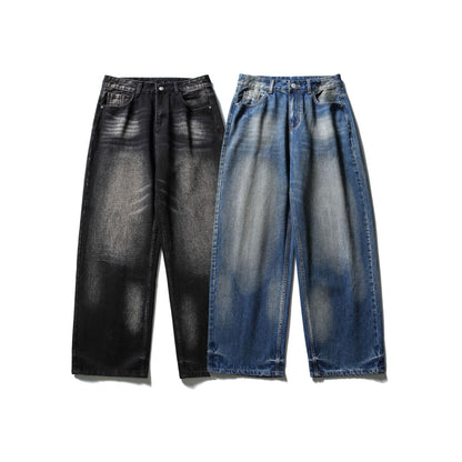 Denim Pants Men Loose Straight Leg Wide Leg Long Pants