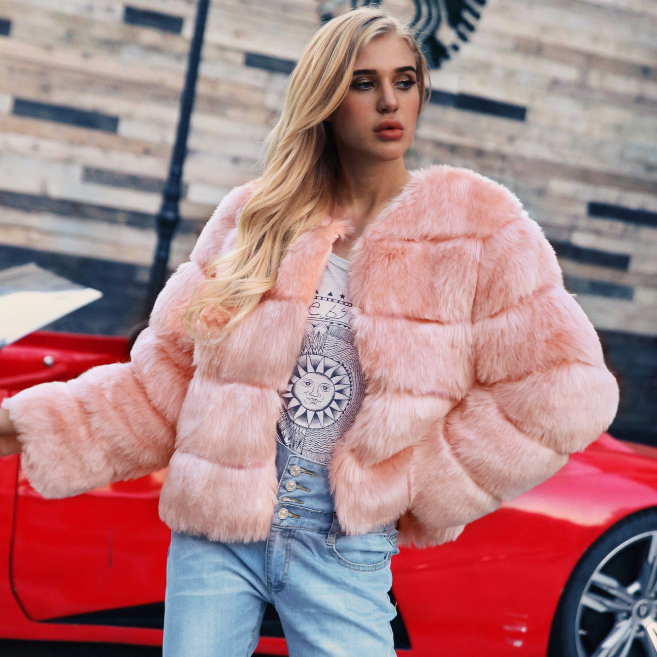 Women's faux fur coat