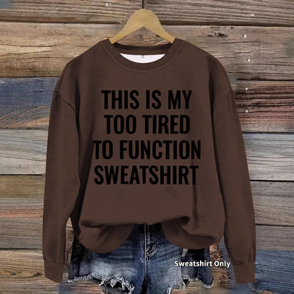 Slogan pattern printed round neck sweatshirt