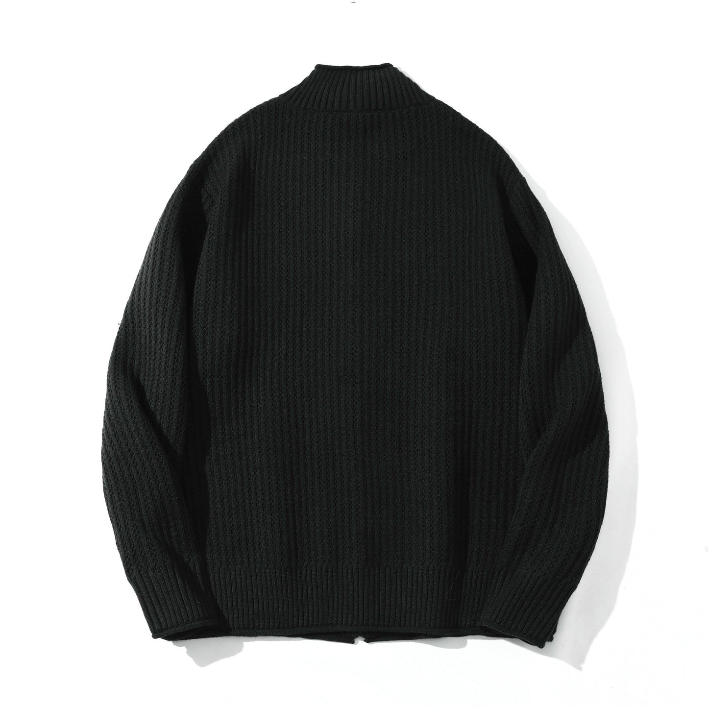 Solid Color Knit Texture Loose Casual Sweater Coat