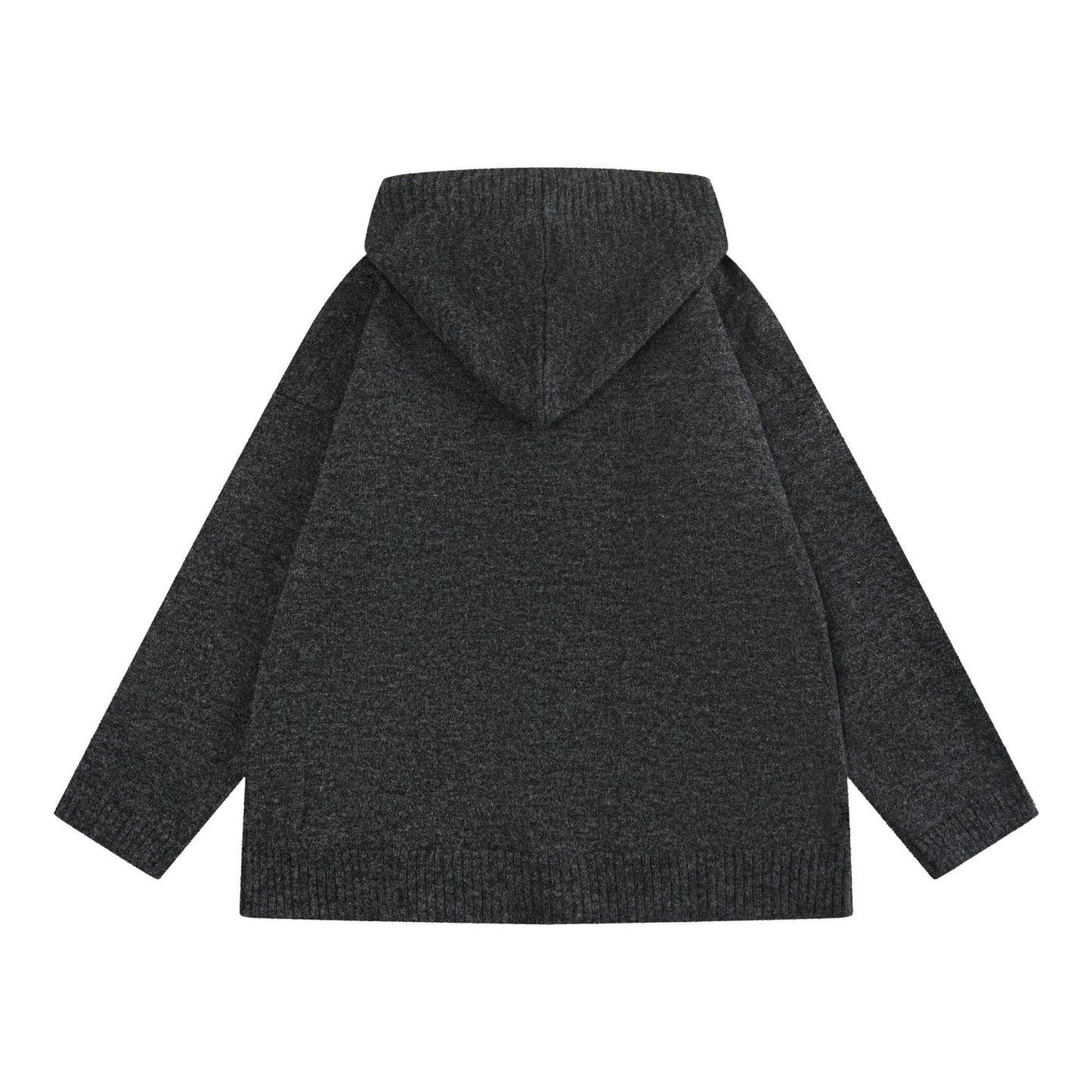 Cleanfit Open Front Cardigan Coat Loose Lazy Style Hooded Sweater