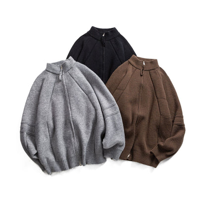 Minimalist Fashion Casual Loose Knit Coat for Men and Women