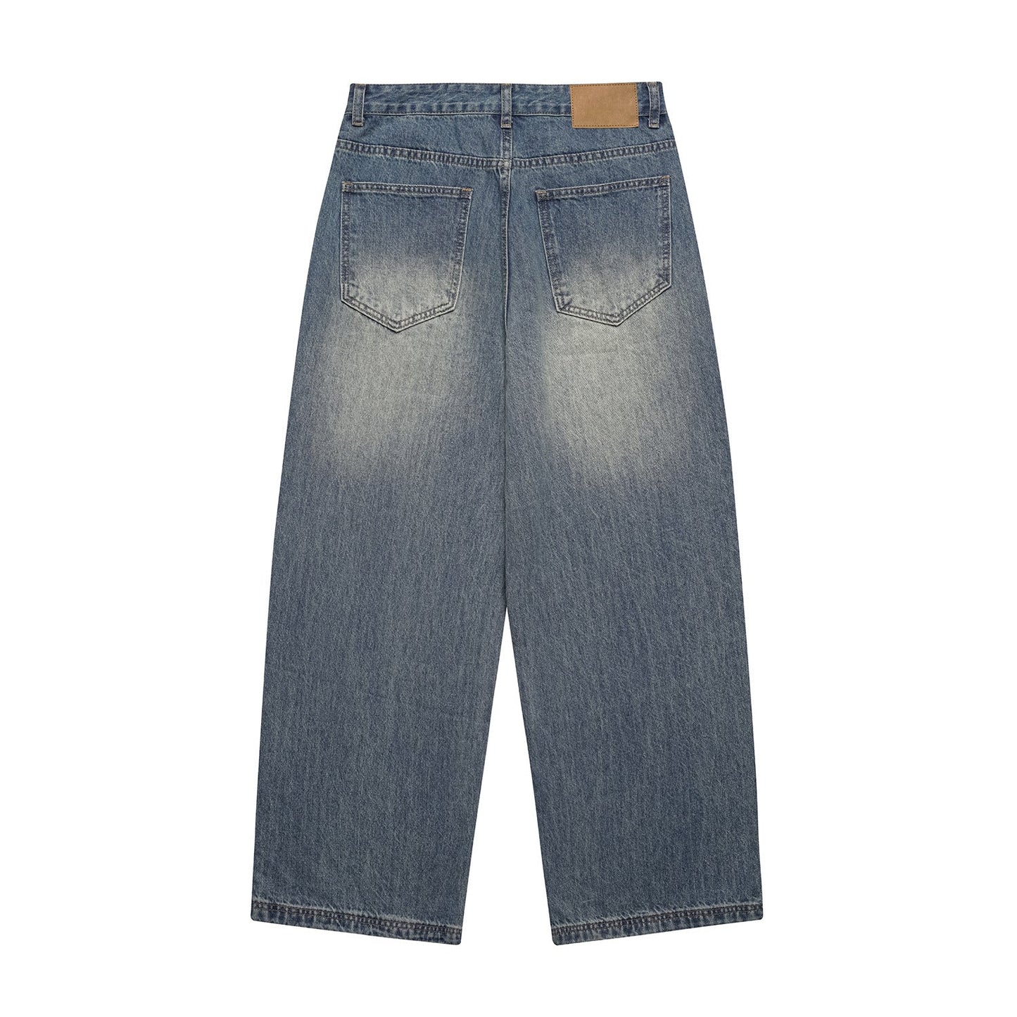 Denim Wide Leg Pants Loose Fit Long Trousers