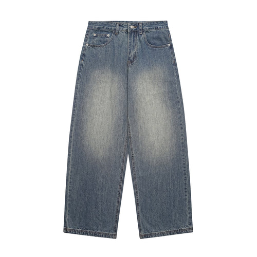 Denim Wide Leg Pants Loose Fit Long Trousers