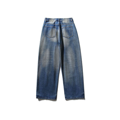 Denim Pants Men Loose Straight Leg Wide Leg Long Pants