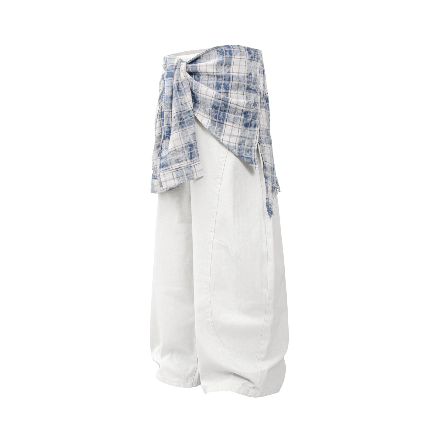 Street Style Vintage Design  Loose Cut-Off Jeans