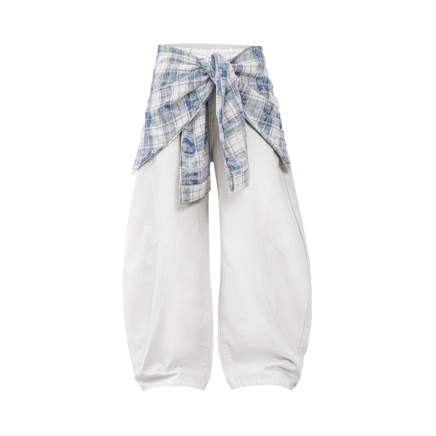 Street Style Vintage Design  Loose Cut-Off Jeans