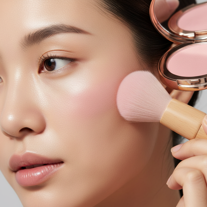 Brush Application on Cheek