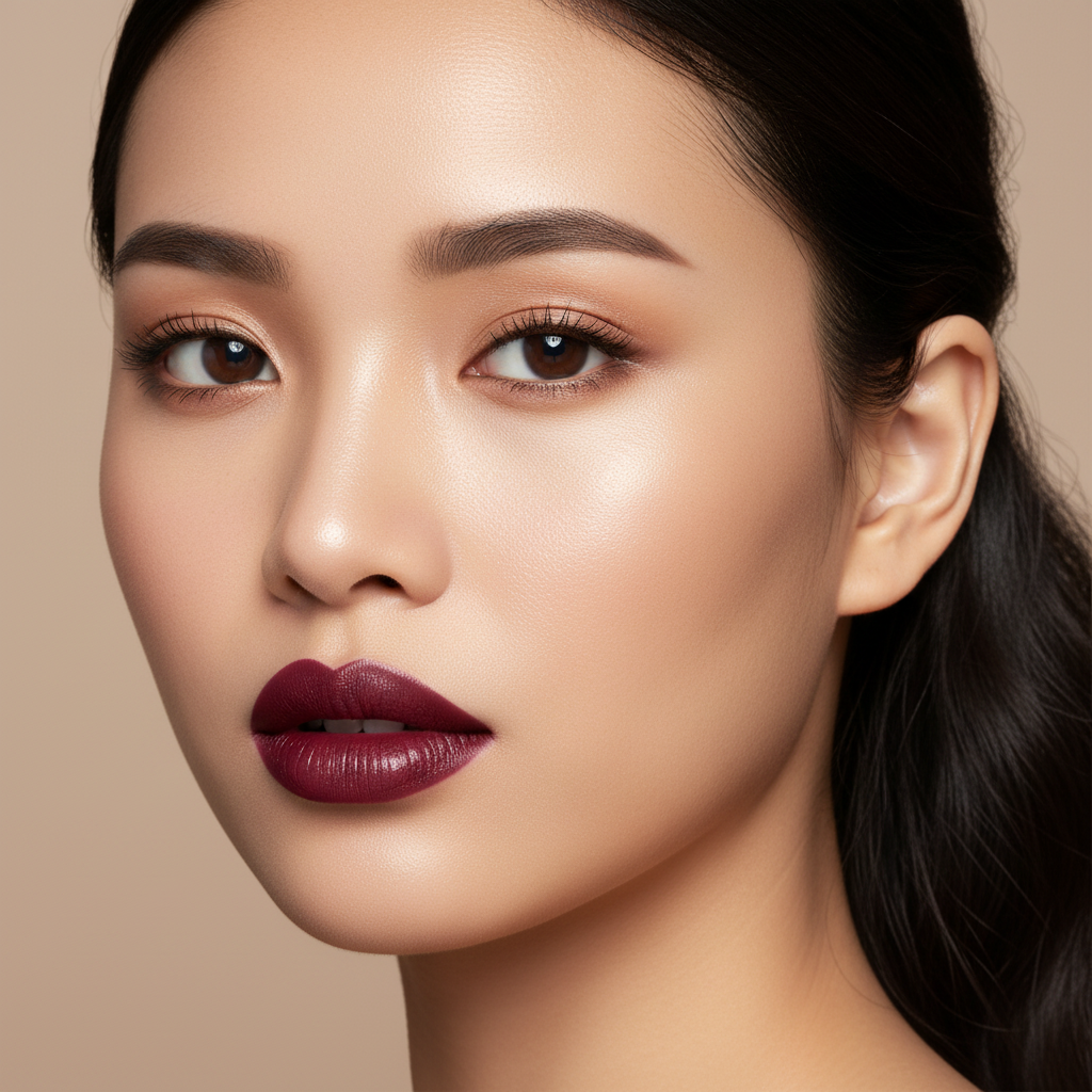 Burgundy Lip Portrait