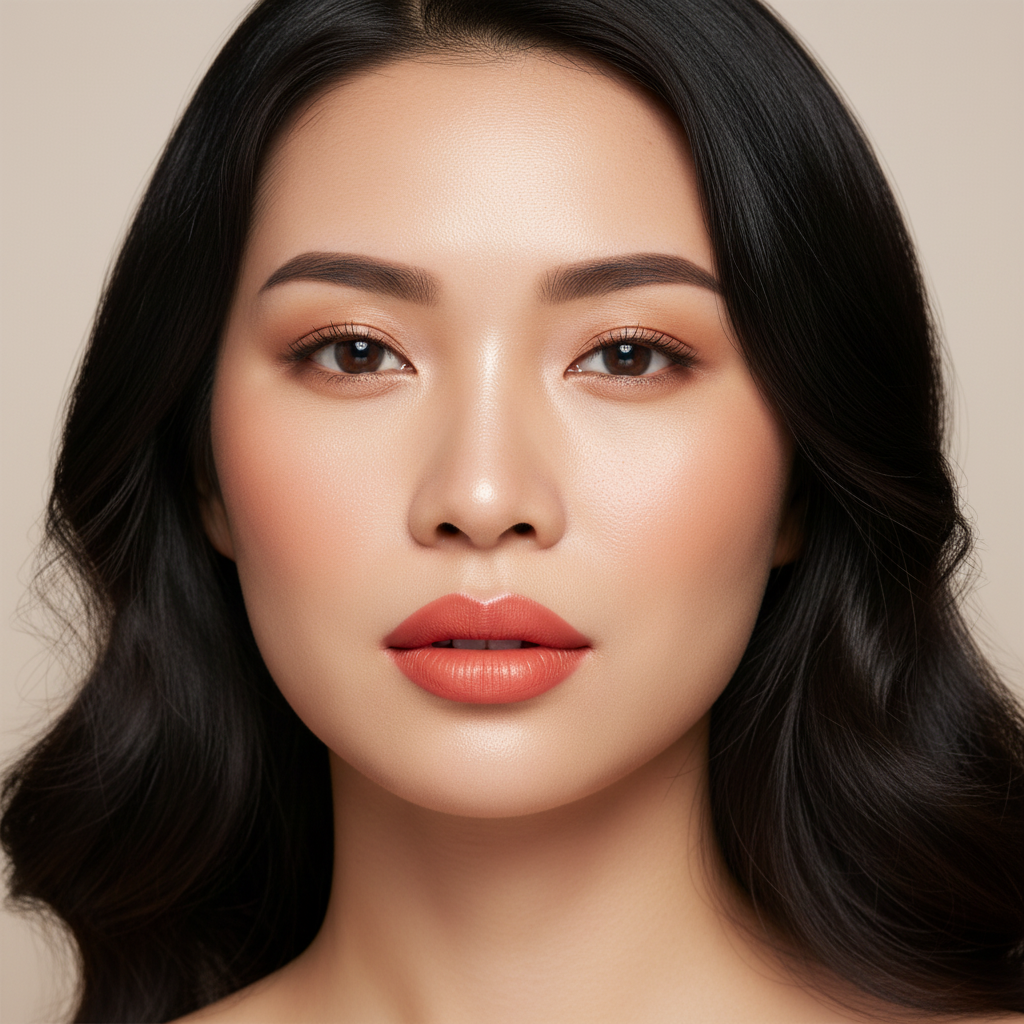 Coral Lip Portrait