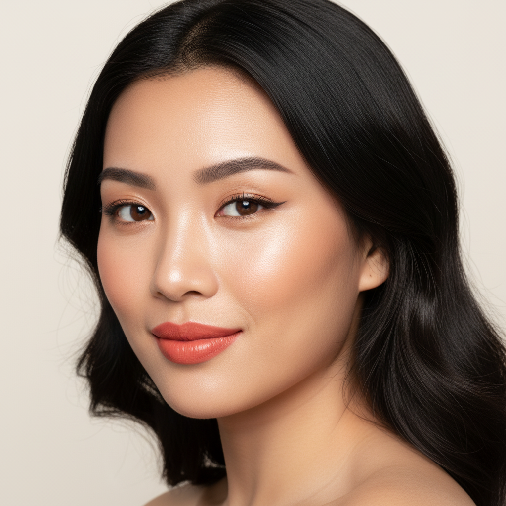 Coral Lip Portrait
