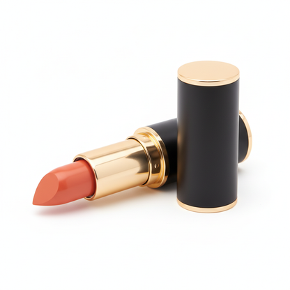 Coral Orange Lipstick Black Case