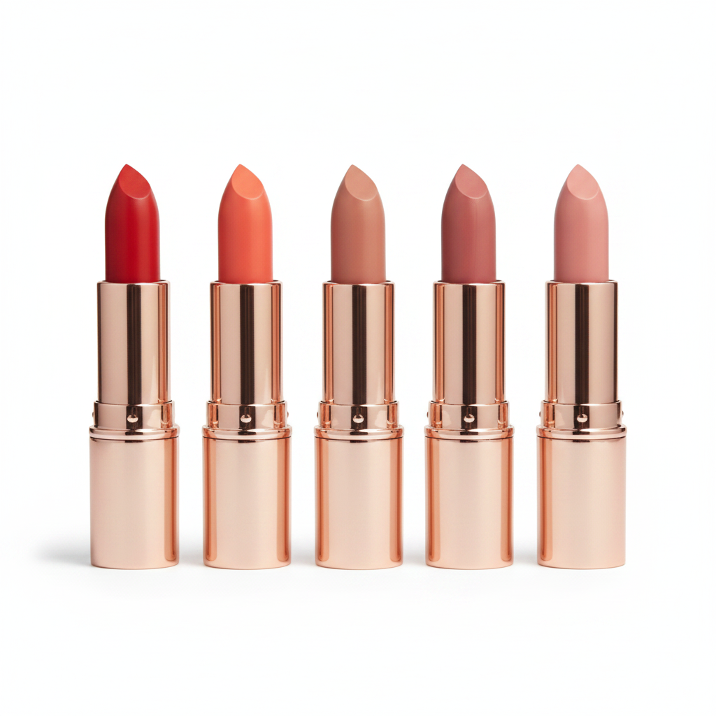 Five Lipsticks Upright