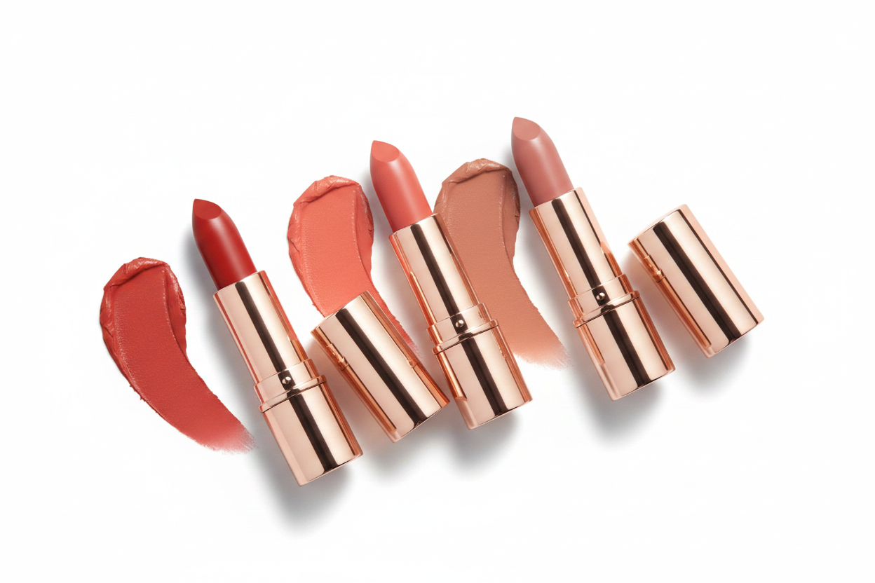 Lipstick Diagonal Flat Lay