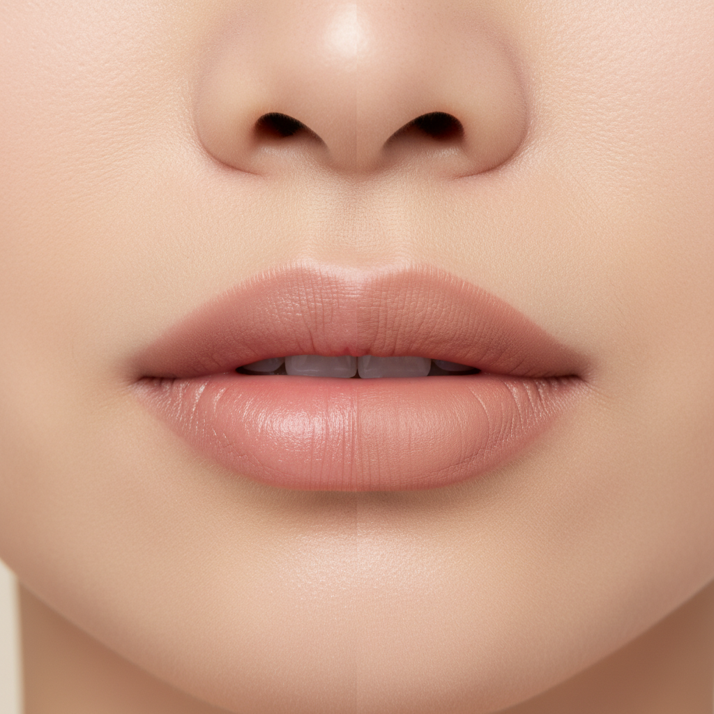 Nude Lip Before After