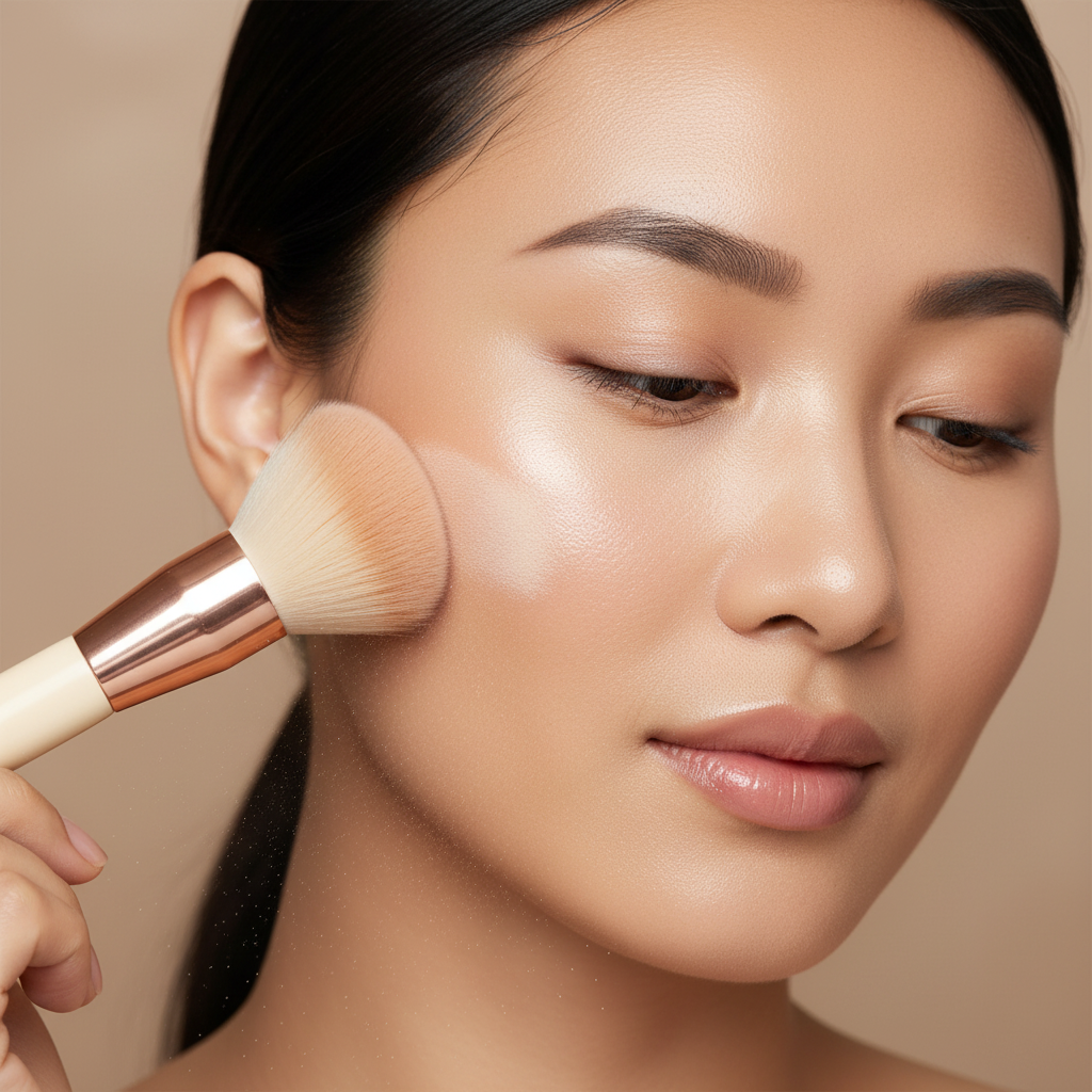 Powder Brush on Face